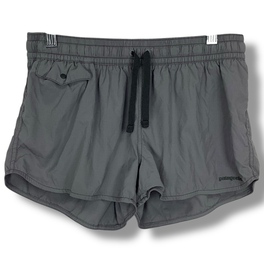 Patagonia Barely Baggies Grey Shorts Elastic Waist Active Running